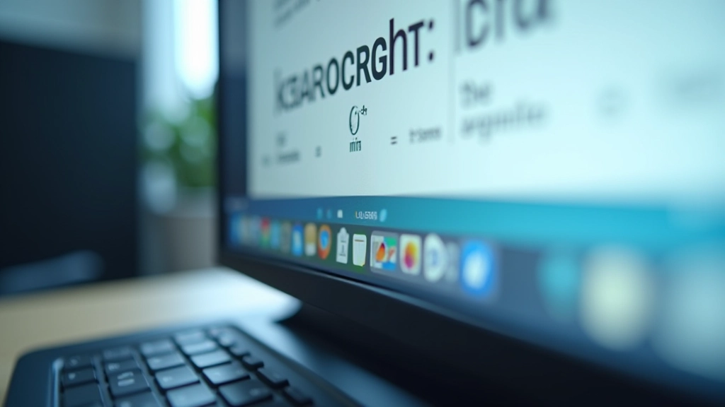 Computer screen displaying typography scale with multiple font sizes labeled with pixel and rem values, readability test on different sized text samples