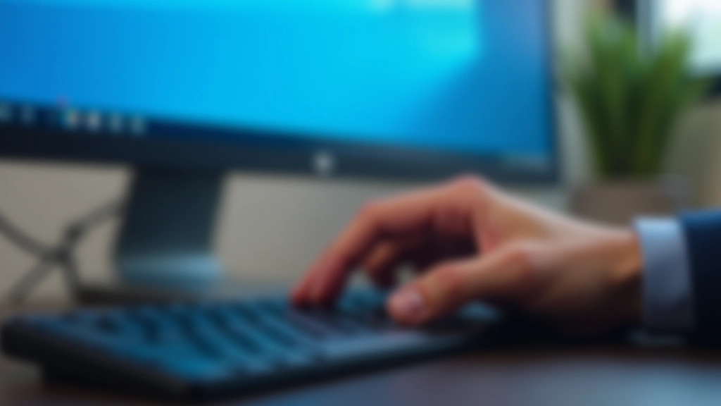 Developer using Tab key to navigate through website interface, demonstrating keyboard focus testing